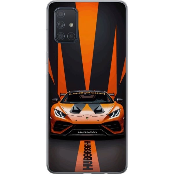 Kompatibelt Mobildeksel til Samsung Galaxy A71 Lamborghini Huracán oransje superbil luksusbil sportsbil racing frontvisning bil eksotisk rask plakat Kompatibelt Mobildeksel til Samsung Galaxy A71 Lamborghini Huracán oransje superbil luksusbil sportsbil racing frontvisning bil eksotisk rask plakat