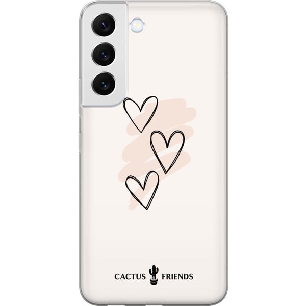 Kompatibelt Mobilskal till Samsung Galaxy S22 5G Cactus and Friends - Soft Romance Sketch
