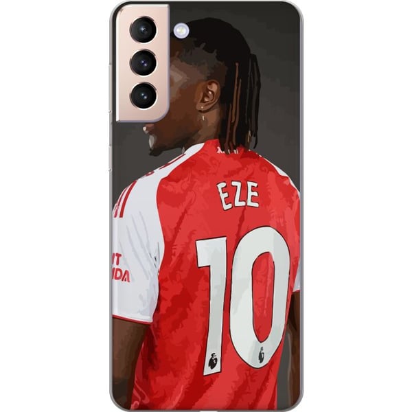 Kompatibel Mobilcover til Samsung Galaxy S21 Eberechi Eze-design – fodboldmotiv nummer 10 i Arsenal-trøje, poster Kompatibel Mobilcover til Samsung Galaxy S21 Eberechi Eze-design – fodboldmotiv nummer 10 i Arsenal-trøje, poster