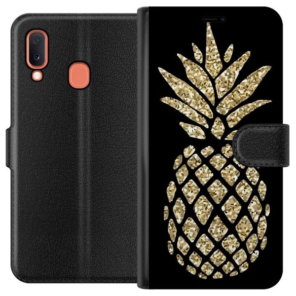 Kompatibelt Lommeboketui til Samsung Galaxy A20e Ananas Kompatibelt Lommeboketui til Samsung Galaxy A20e Ananas