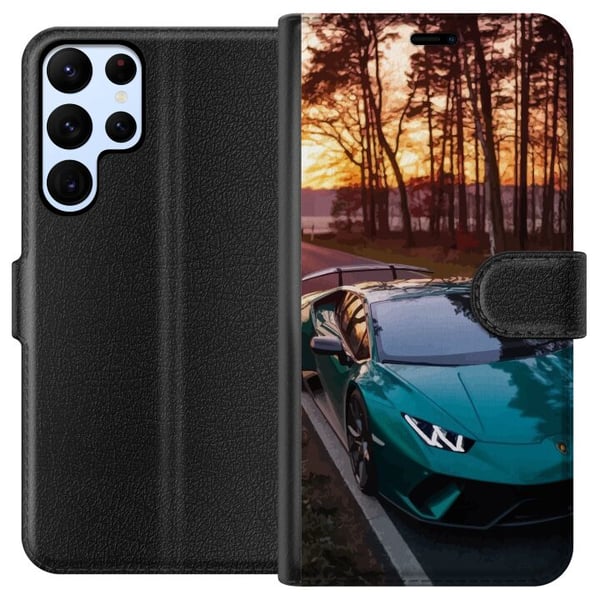 Yhteensopiva Lompakkokotelo Samsung Galaxy S22 Ultra 5G Lamborghini Superauto Racing Urheiluauto