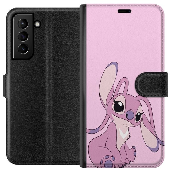 Kompatibelt Lommeboketui til Samsung Galaxy S21+ 5G Stitch rosa Kompatibelt Lommeboketui til Samsung Galaxy S21+ 5G Stitch rosa