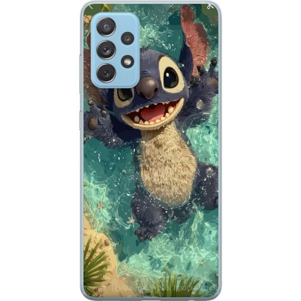 Kompatibelt Mobilskal till Samsung Galaxy A52 5G Glad blå fantasivarelse som leker i kristallklart vatten tropisk känsla Kompatibelt Mobilskal till Samsung Galaxy A52 5G Glad blå fantasivarelse som leker i kristallklart vatten tropisk känsla