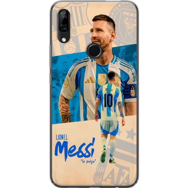 Kompatibel Mobilcover til Huawei P Smart Z Portræt af Lionel Messi i Argentinas trøje, ikonisk design til fodboldfans med passion og energi