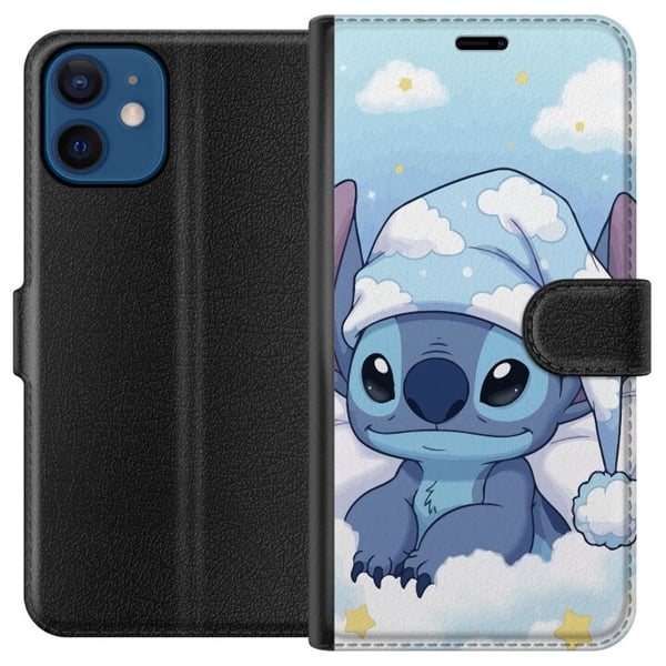 Yhteensopiva Lompakkokotelo Apple iPhone 12 mini Stitch hyvää yötä pilvet nukkuva söpö nukkumaanmeno pilvet kawaii kodikas sininen hahmo pehmeä estee