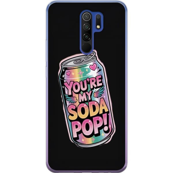 Kompatibel Mobilcover til Xiaomi Redmi 9 Youre My Soda Pop kawaii pastel regnbue hjerter glitrende design