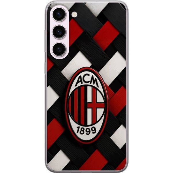 Yhteensopiva Puhelinkuori Samsung Galaxy S23+ AC Milan jalkapallo Olivier Giroud punainen musta kudottu seuradesign