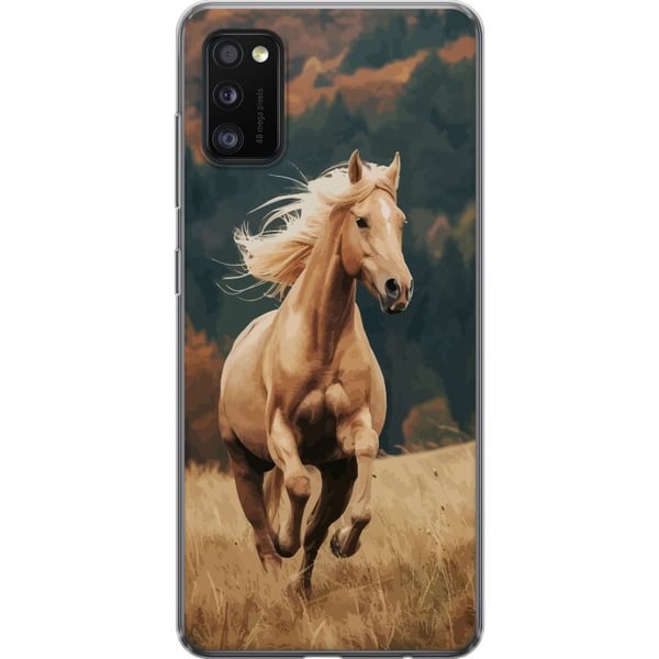 Yhteensopiva Puhelinkuori Samsung Galaxy A41 Juokseva Hevonen