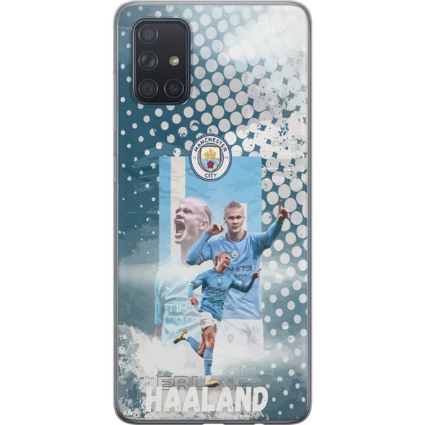 Kompatibelt Mobildeksel til Samsung Galaxy A71 Erling Haaland Manchester City Norge målgaranti enorm fysikk og sylskarpe avslutninger som gjør ham ti Kompatibelt Mobildeksel til Samsung Galaxy A71 Erling Haaland Manchester City Norge målgaranti enorm fysikk og sylskarpe avslutninger som gjør ham ti