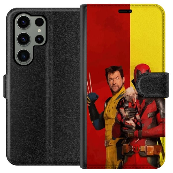 Kompatibelt Lommeboketui til Samsung Galaxy S23 Ultra Deadpool & Wolverine Kompatibelt Lommeboketui til Samsung Galaxy S23 Ultra Deadpool & Wolverine