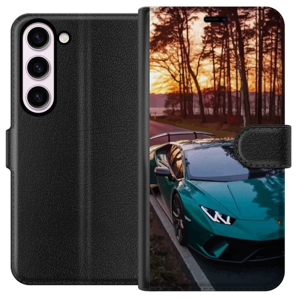 Kompatibel Tegnebogsetui til Samsung Galaxy S23 Lamborghini Superbil Racing Sportsbil Kompatibel Tegnebogsetui til Samsung Galaxy S23 Lamborghini Superbil Racing Sportsbil