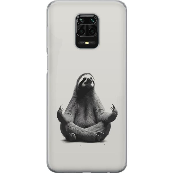 Kompatibel Mobilcover til Xiaomi Redmi Note 9S Dovendyr i meditation – charmerende, roligt design, der kombinerer humor, afslapning og sød æstetik i