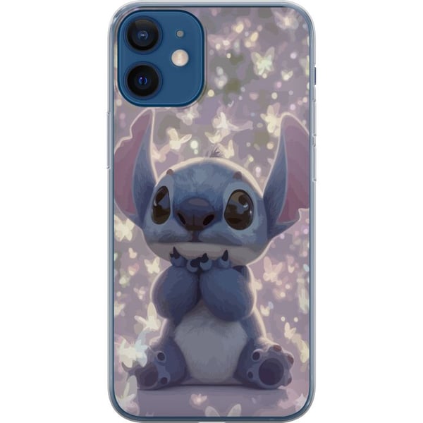Kompatibelt Mobildeksel til Apple iPhone 12 Stitch med sommerfugler søt Disney kawaii blå romvesen sommerfugler magisk pastell drømmende motiv plakat