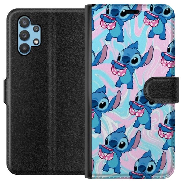 Kompatibelt Plånboksfodral till Samsung Galaxy A32 5G Stitch Retro Kompatibelt Plånboksfodral till Samsung Galaxy A32 5G Stitch Retro