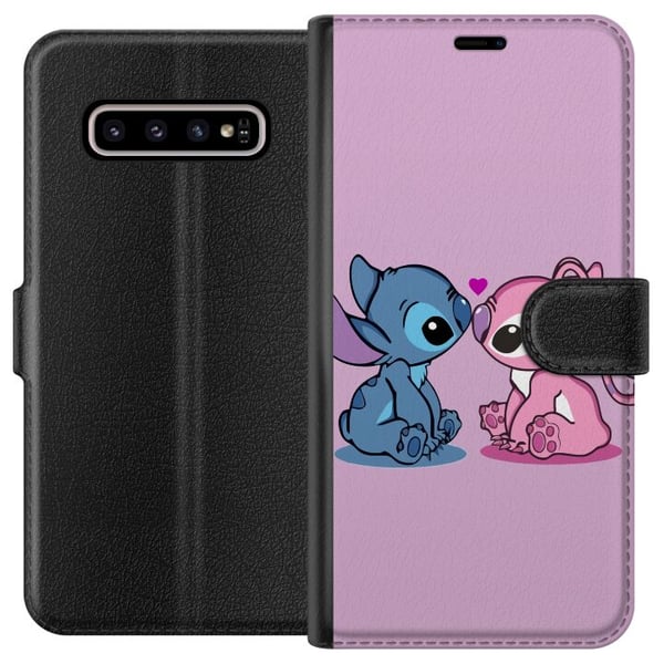 Kompatibelt Plånboksfodral till Samsung Galaxy S10+ lilo & stitch 2025