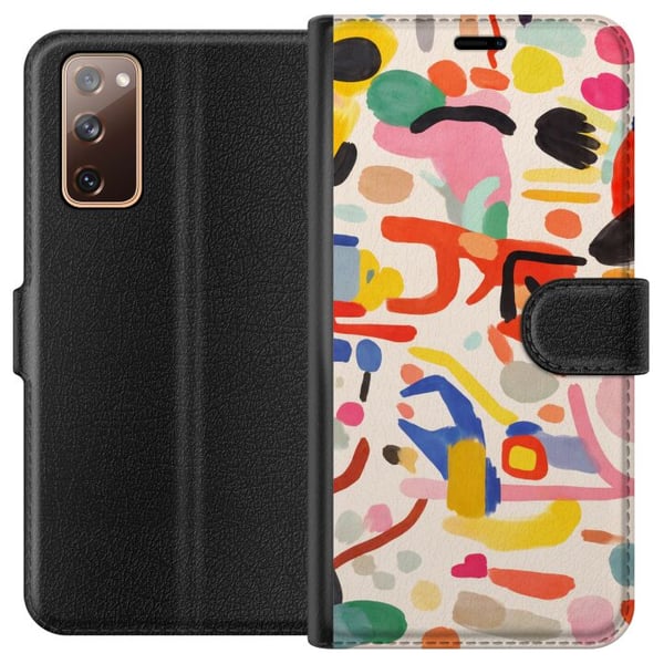 Kompatibel Tegnebogsetui til Samsung Galaxy S20 FE Legende farveeksplosion i moderne abstrakt stil