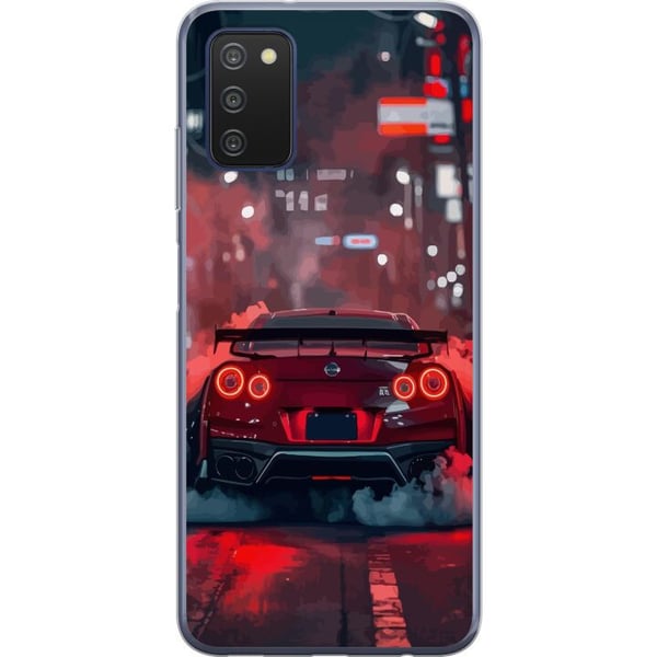 Kompatibelt Mobilskal till Samsung Galaxy A03s Red Sports Car Drift Racing Tuning