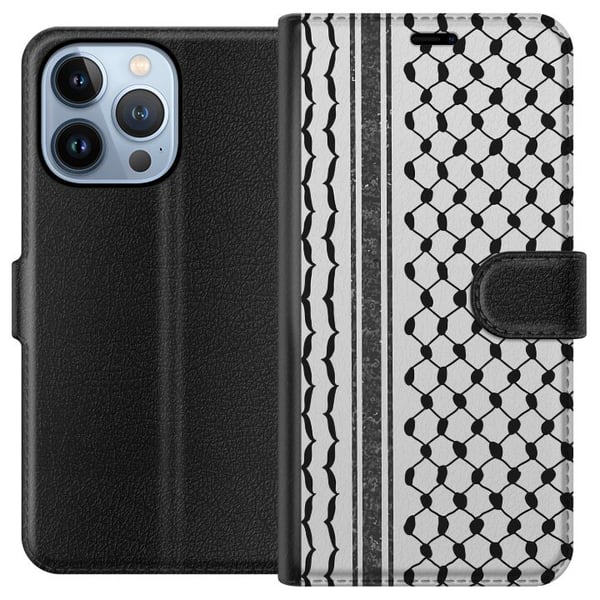 Yhteensopiva Lompakkokotelo Apple iPhone 13 Pro Palestiinalainen kuvio - perinteiseen tyyliin inspiroima keffiyeh-kangas