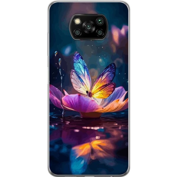 Kompatibelt Mobilskal till Xiaomi Poco X3 NFC Fjäril