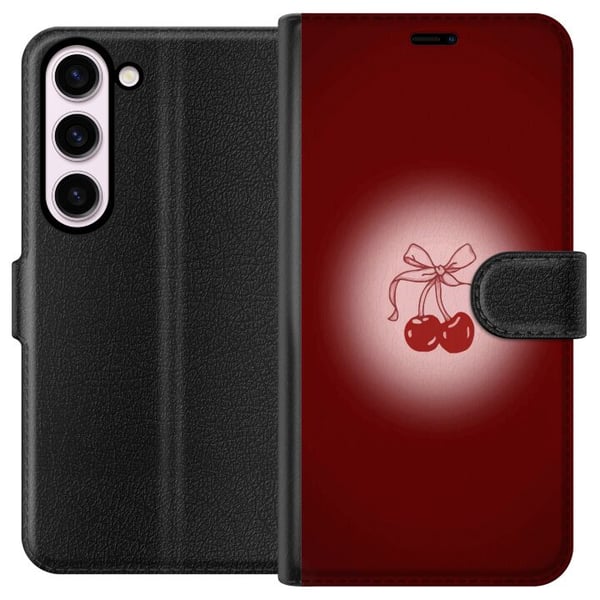 Kompatibel Tegnebogsetui til Samsung Galaxy S23 Cherry Bow kirsebærdesign med sløjfe i romantisk retrostil, rød farve og vintagefornemmelse Kompatibel Tegnebogsetui til Samsung Galaxy S23 Cherry Bow kirsebærdesign med sløjfe i romantisk retrostil, rød farve og vintagefornemmelse