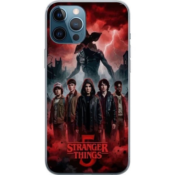 Kompatibelt Mobilskal till Apple iPhone 12 Pro Max Mörk Stranger Things-inspirerad fantasyillustration med åska och dramatisk skräckstämning