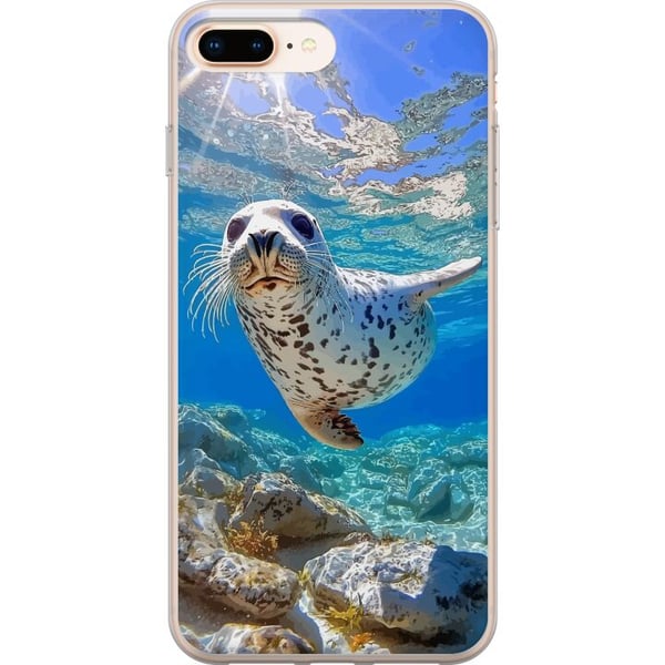 Yhteensopiva Puhelinkuori Apple iPhone 8 Plus Säl Hav Simmande Djurmotiv Natur Vattenmotiv Blå Design Yhteensopiva Puhelinkuori Apple iPhone 8 Plus Säl Hav Simmande Djurmotiv Natur Vattenmotiv Blå Design