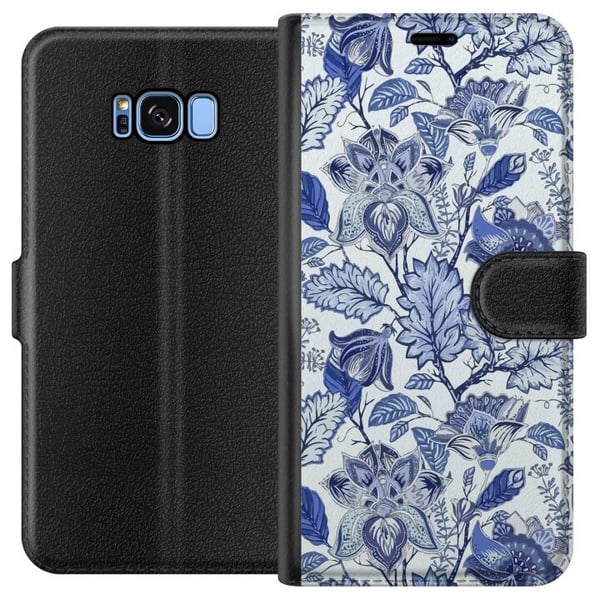 Kompatibelt Lommeboketui til Samsung Galaxy S8 Blomster Blå... Kompatibelt Lommeboketui til Samsung Galaxy S8 Blomster Blå...