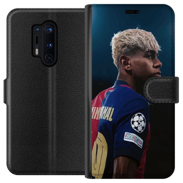 Kompatibel Tegnebogsetui til OnePlus 8 Pro Lamine Yamal - Barcelonas Wunderkind i fokus