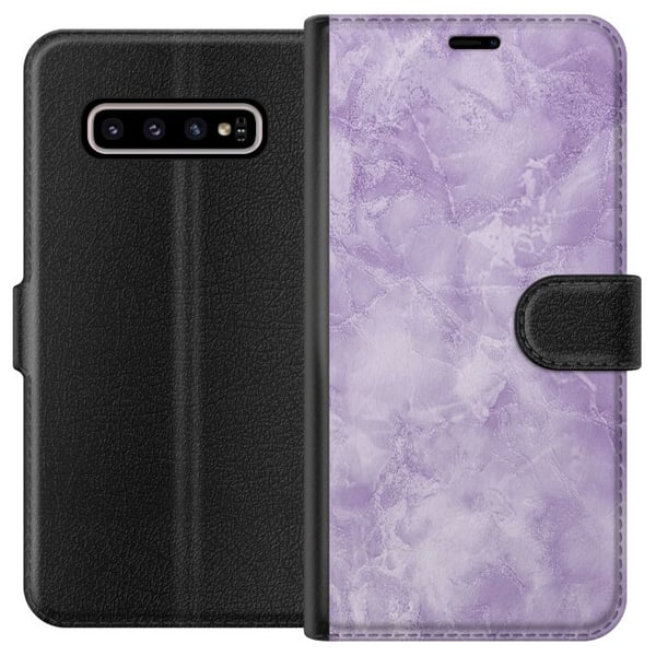 Kompatibelt Plånboksfodral till Samsung Galaxy S10+ Marmor
