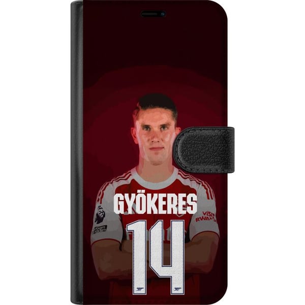 Kompatibelt Lommeboketui til Samsung Galaxy S10+ Viktor Gyökeres Arsenal 14 Fotballinspirert design med Gyökeres i rød kampdrakt nummer 14
