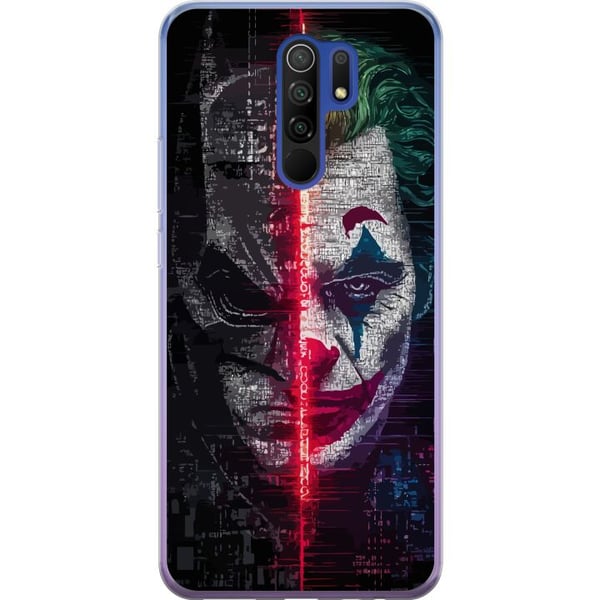 Kompatibelt Mobilskal till Xiaomi Redmi 9 Batman Joker poster DC Comics Gotham villains split face Dark Knight movie retro fanart hero villain