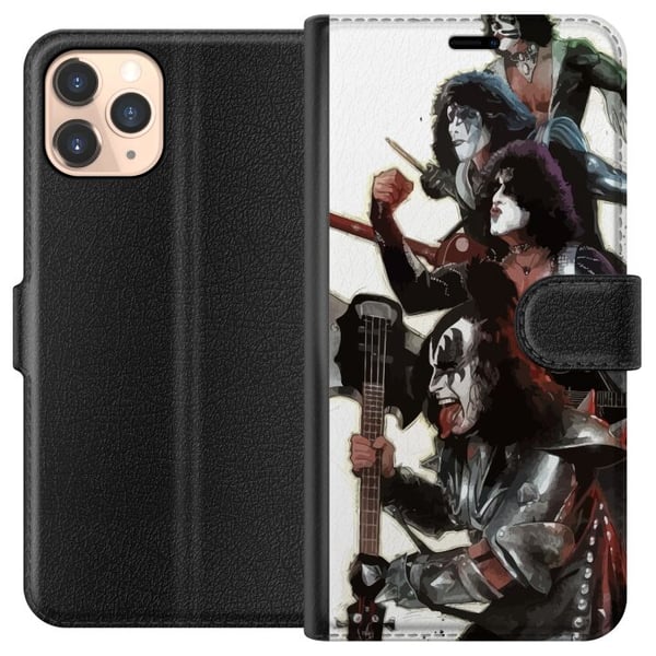 Kompatibelt Plånboksfodral till Apple iPhone 11 Pro Kiss Hardrock Classic Rock Band Music