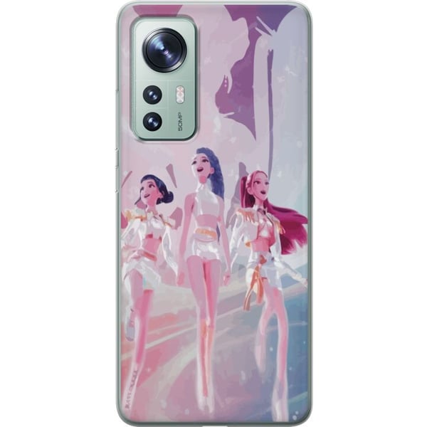 Kompatibel Mobilcover til Xiaomi 12 K-Pop Demon Hunters sølvidoltrio – futuristisk K-pop-inspireret gruppedesign med glitrende scenetøj