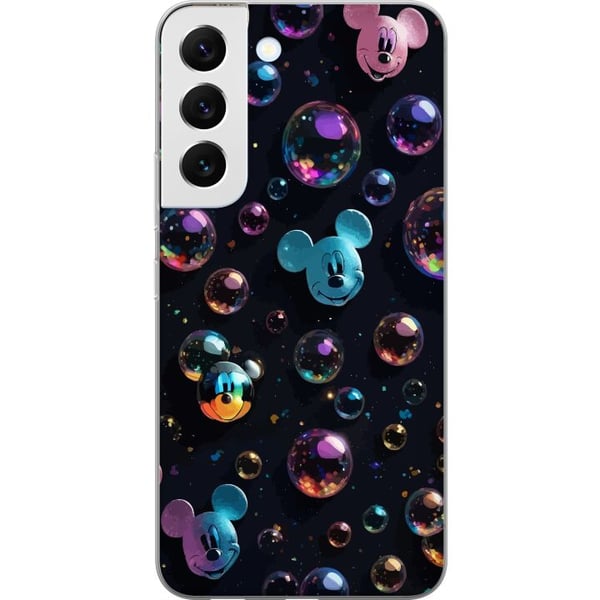 Kompatibelt Mobilskal till Samsung Galaxy S22 5G Musse Pigg Disney Bubblor Design Roligt Motiv Populär