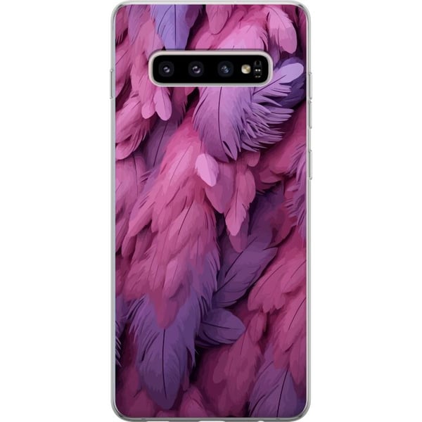 Kompatibelt Mobilskal till Samsung Galaxy S10+ Fjädrar