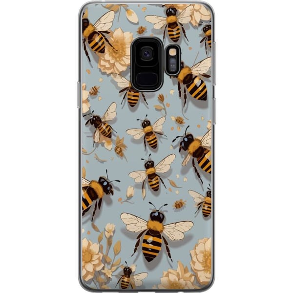 Kompatibel Mobilcover til Samsung Galaxy S9 Bier og blomster blå baggrund naturinspireret design med charme og farve for et sommerligt udtryk