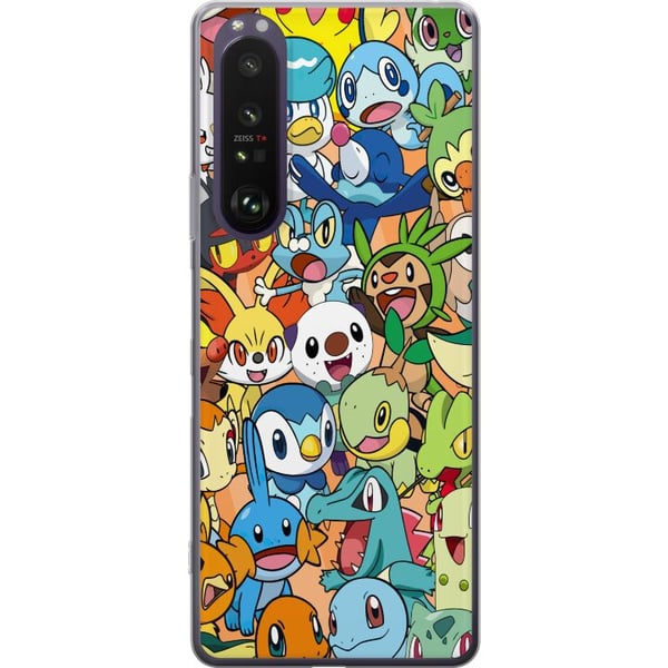 Kompatibel Mobilcover til Sony Xperia 1 III Pokémon-design – Pikachu-collage i farverig illustration til samlere