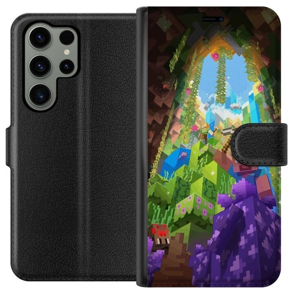 Kompatibel Tegnebogsetui til Samsung Galaxy S23 Ultra Minecraft