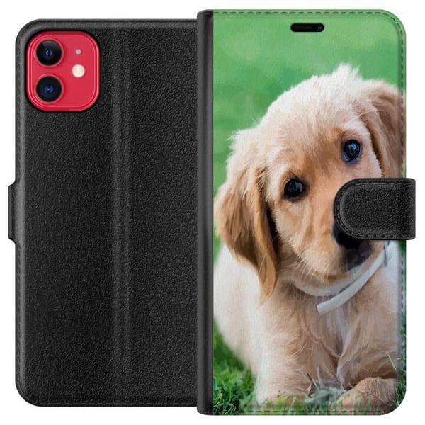 Kompatibelt Plånboksfodral till Apple iPhone 11 Hund Kompatibelt Plånboksfodral till Apple iPhone 11 Hund