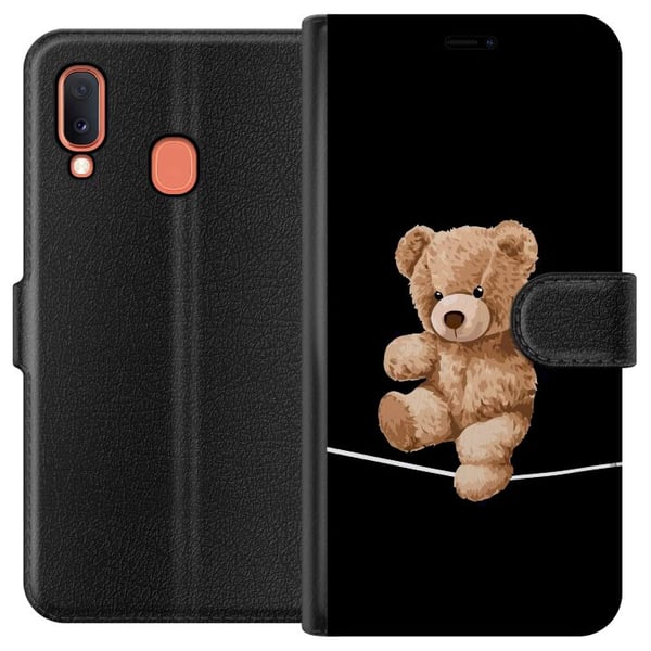 Kompatibelt Plånboksfodral till Samsung Galaxy A20e Björn Kompatibelt Plånboksfodral till Samsung Galaxy A20e Björn