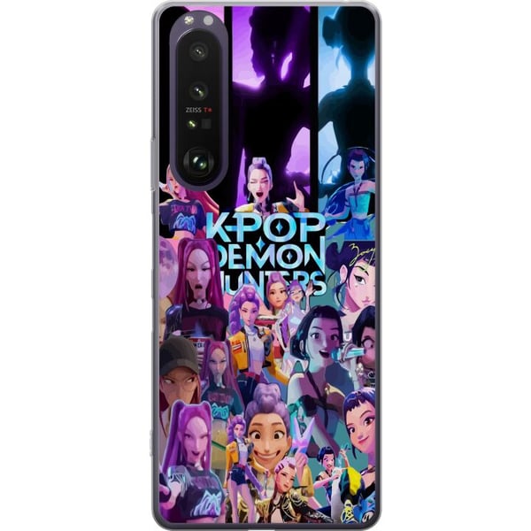 Kompatibelt Mobildeksel til Sony Xperia 1 III KPop Demon Hunters mørk anime-vinylfigur