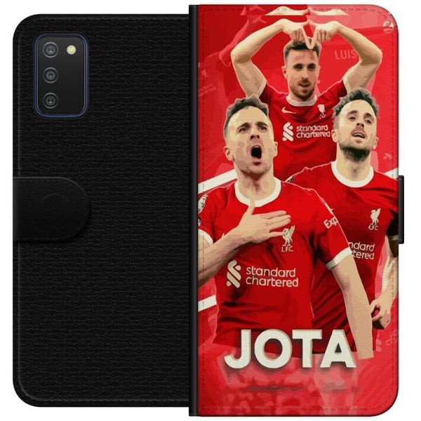 Kompatibelt Lommeboketui til Samsung Galaxy A03s Liverpool Jota plakat Portugal spiss angriper Premier League Reds fotball spiller klubb design kunst