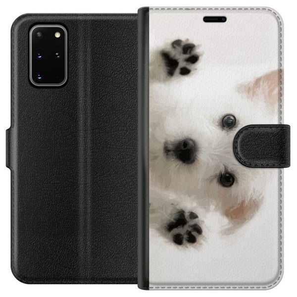 Kompatibelt Plånboksfodral till Samsung Galaxy S20+ Hund Kompatibelt Plånboksfodral till Samsung Galaxy S20+ Hund