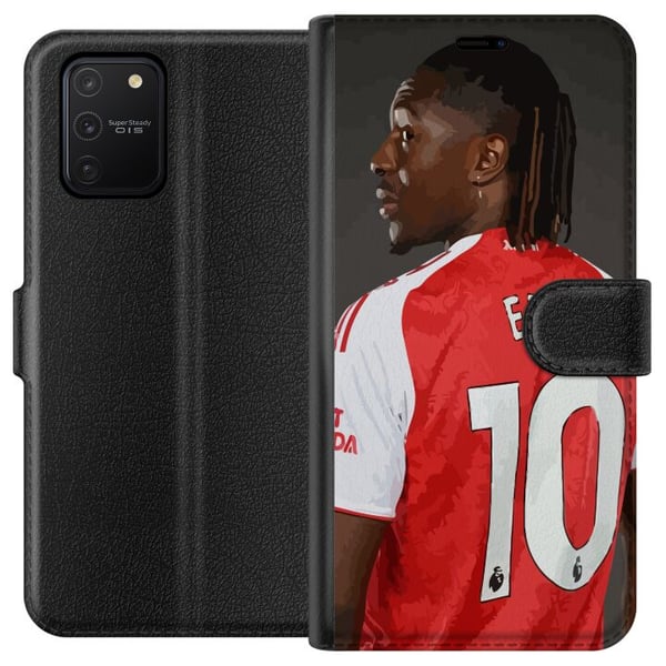 Kompatibelt Lommeboketui til Samsung Galaxy S10 Lite Eberechi Eze-design – fotballmotiv nummer 10 i Arsenal-drakt, poster Kompatibelt Lommeboketui til Samsung Galaxy S10 Lite Eberechi Eze-design – fotballmotiv nummer 10 i Arsenal-drakt, poster