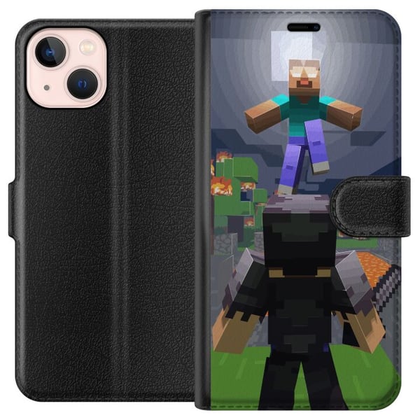 Kompatibel Tegnebogsetui til Apple iPhone 13 mini Minecraft