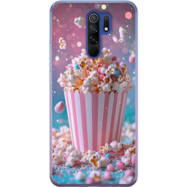 Kompatibelt Mobilskal till Xiaomi Redmi 9 Retro popcorn design snacks bio collectible