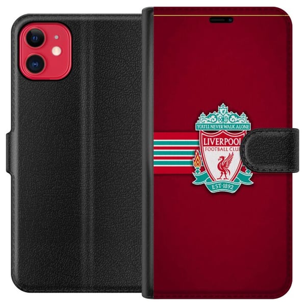 Kompatibel Tegnebogsetui til Apple iPhone 11 Liverpool supporterudstyr fodbold merch rød Kompatibel Tegnebogsetui til Apple iPhone 11 Liverpool supporterudstyr fodbold merch rød