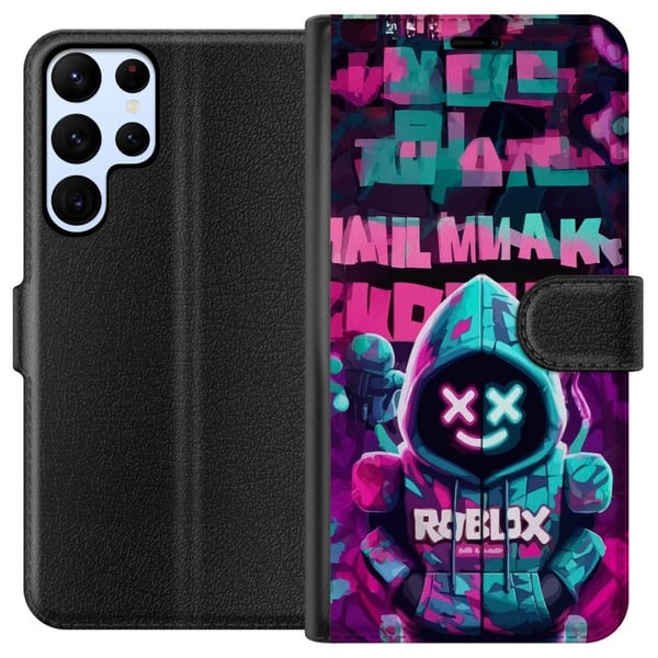 Yhteensopiva Lompakkokotelo Samsung Galaxy S22 Ultra 5G Neon Gamer siisti peliaihe, jossa on huppu, neonvalot ja futuristinen pelityyli