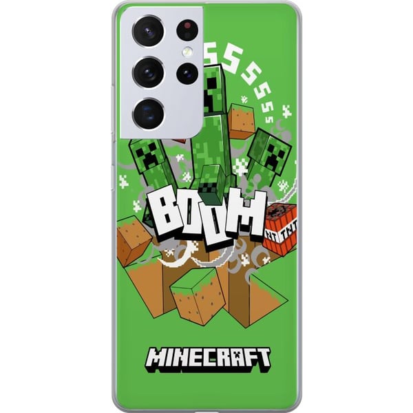 Kompatibel Mobilcover til Samsung Galaxy S21 Ultra 5G Minecraft Boom