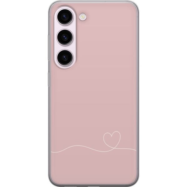 Kompatibelt Mobilskal till Samsung Galaxy S23 Rosa Hjärna Design